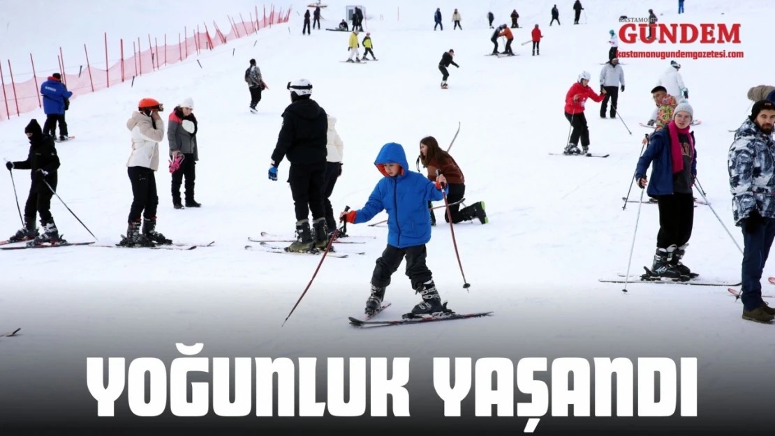 Yurduntepe Kayak Merkezi'nde Yoğunluk Yaşandı
