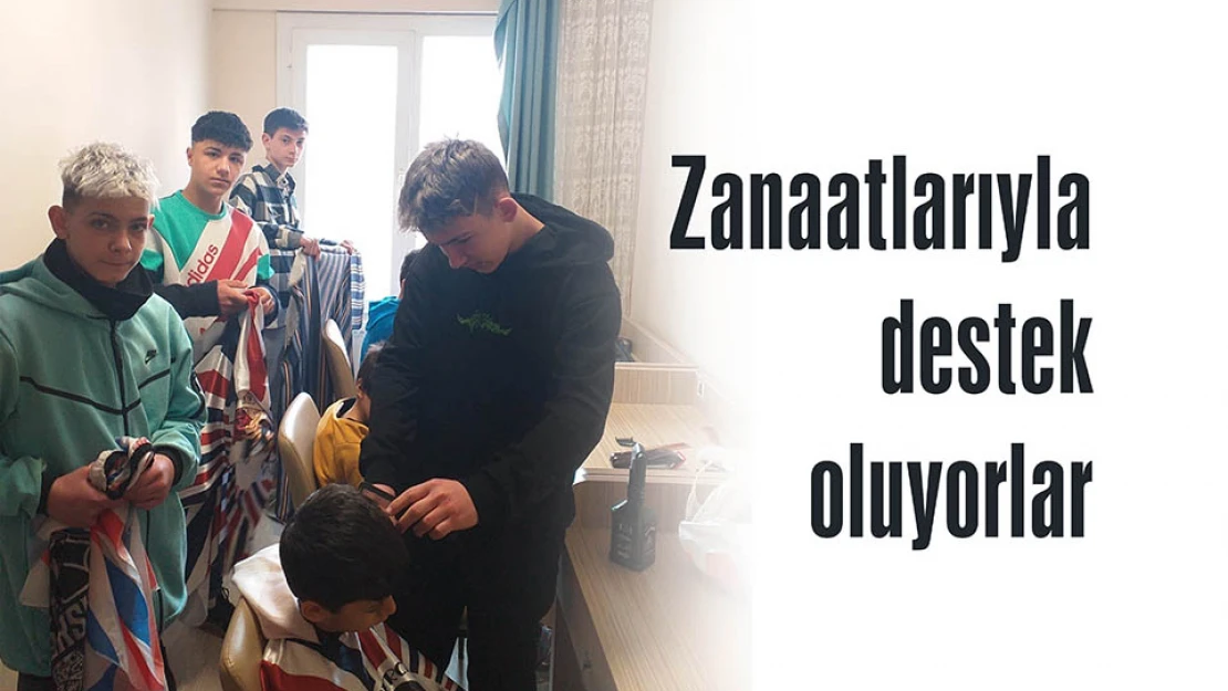 Zanaatlarıyla destek oluyorlar