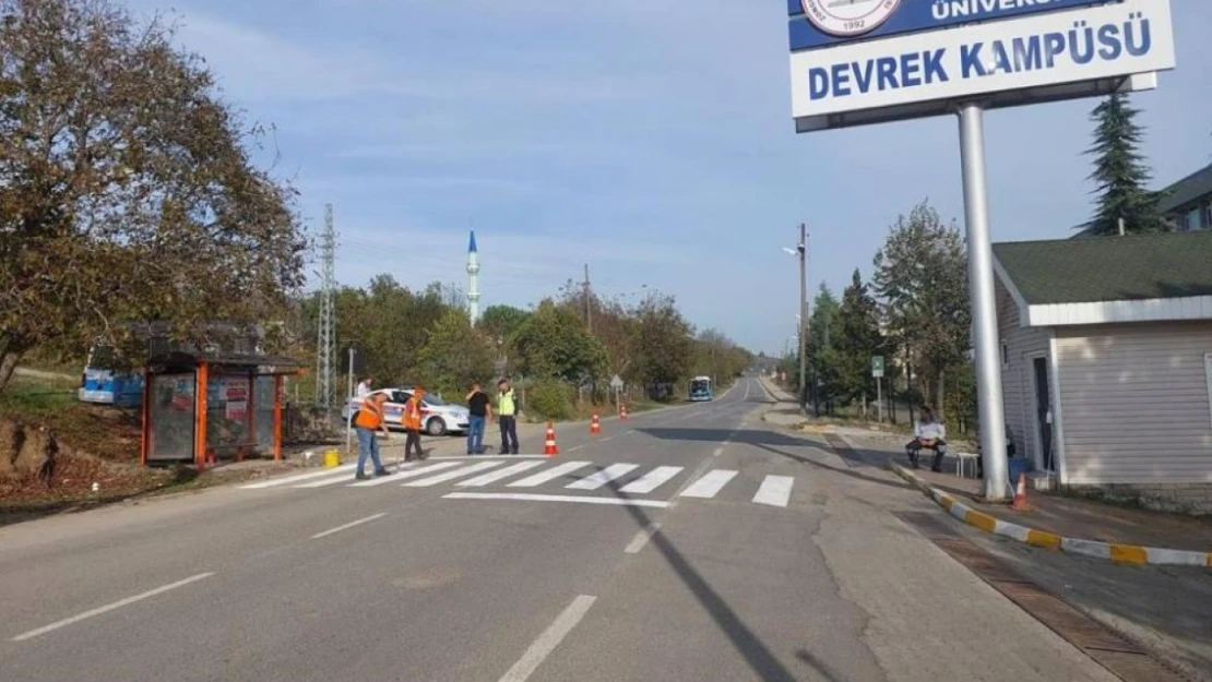 Zonguldak Devrek'te Güvenli Geçiş Yolları Boyandı