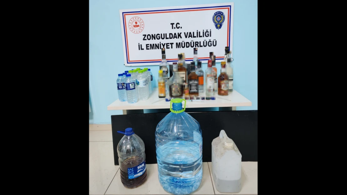 Zonguldak'ta 50 Litre Etil Alkol Ele Geçirildi