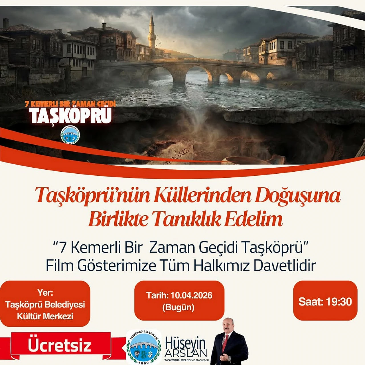 Taşköprü'de Yapay Zekâ Destekli Film Gösterimi Bu Akşam
