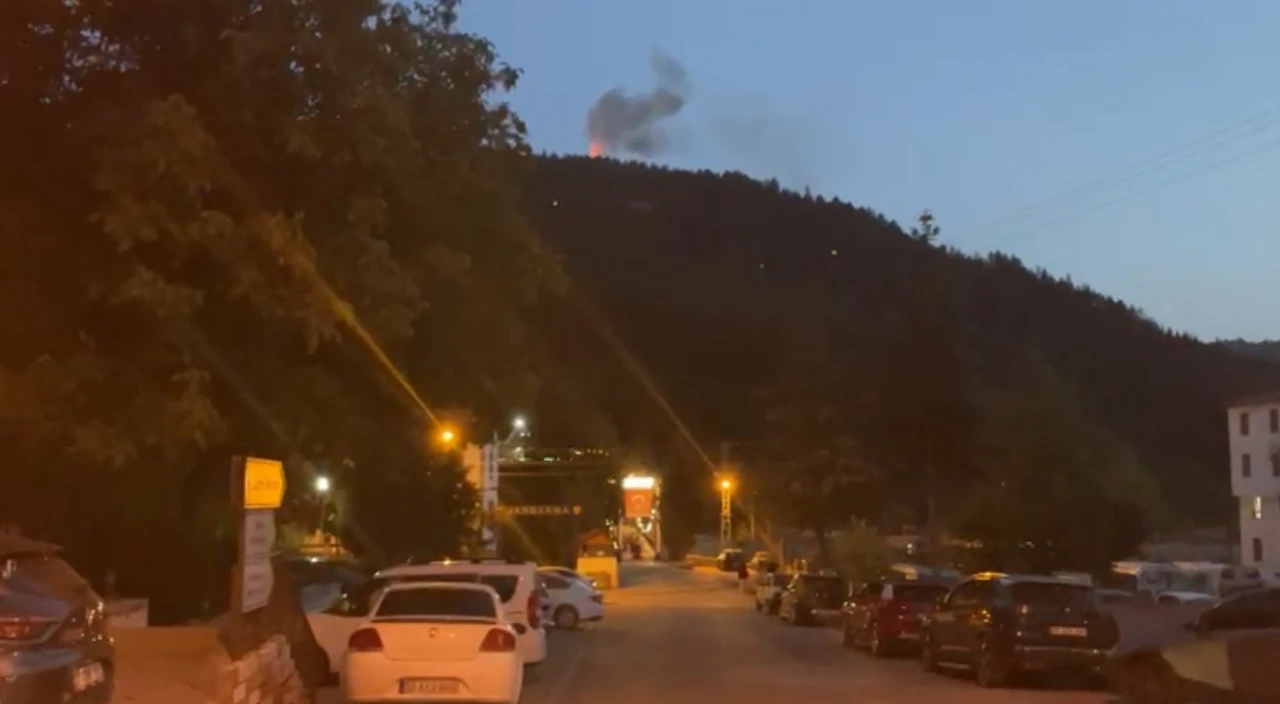 Türbede Çıkan Yangın Ormana Sıçradı