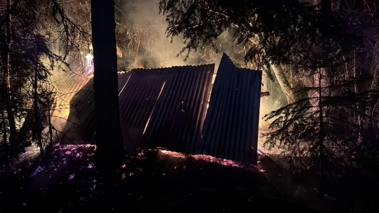 Türbede Çıkan Yangın Ormana Sıçradı