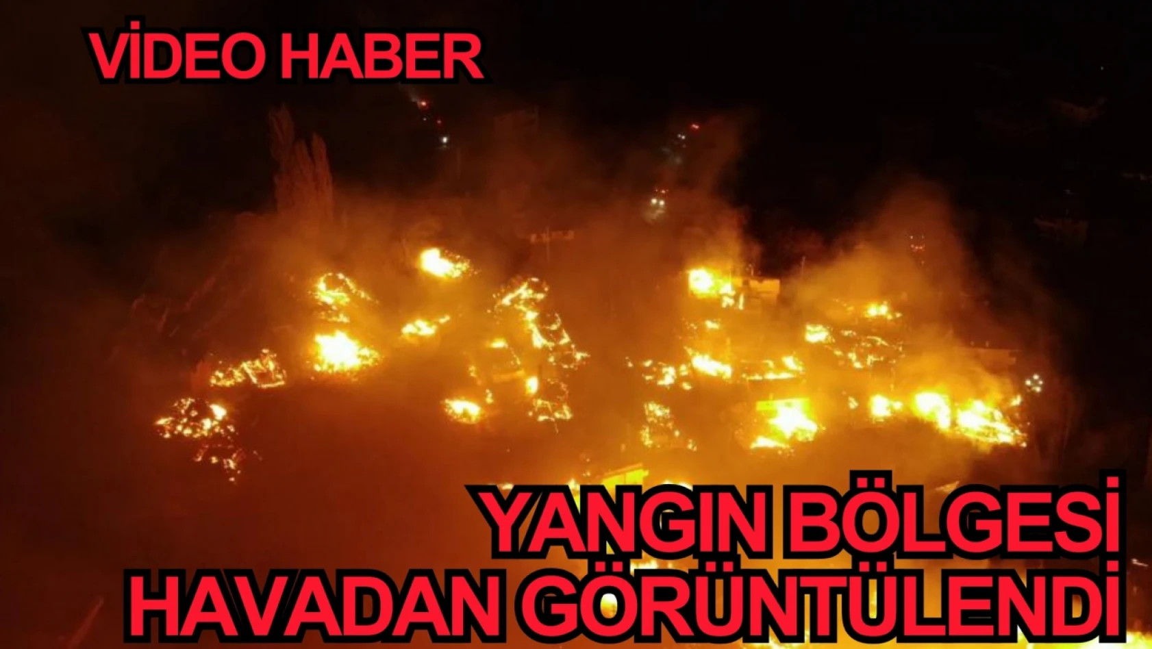 Kastamonu Tosya Yağcılar'daki yangın havadan görüntülendi