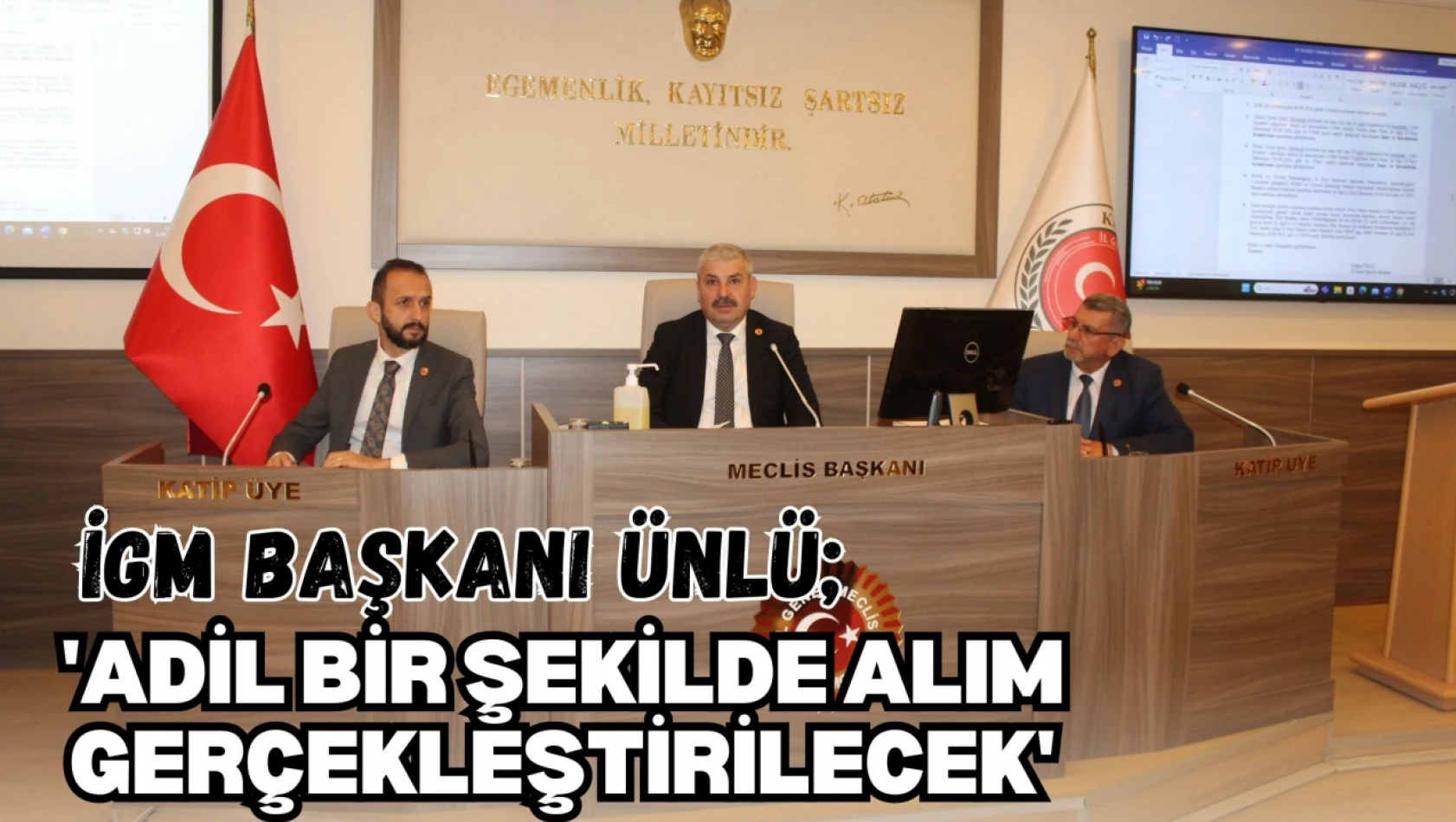 İGM Başkanı Ünlü 'Adil Bir Şekilde Alım Gerçekleştirilecek'