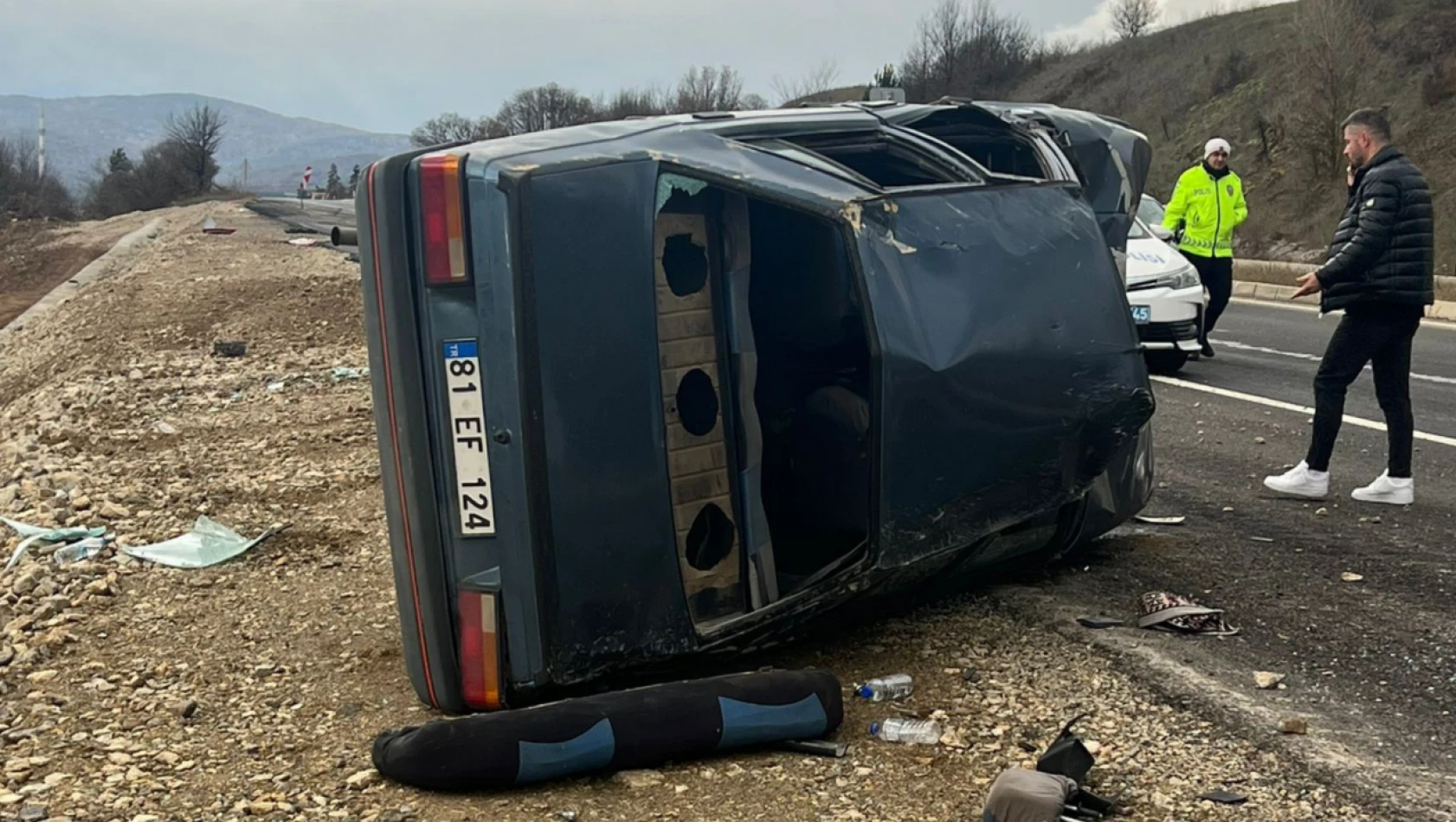 Kontrolden Çıkan Otomobil Takla Attı: 1 Yaralı