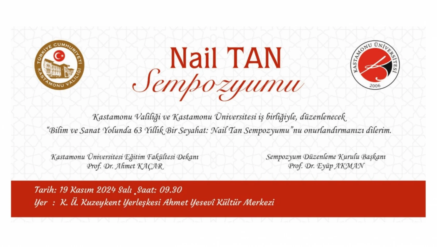 Nail Tan Sempozyumu Düzenlenecek