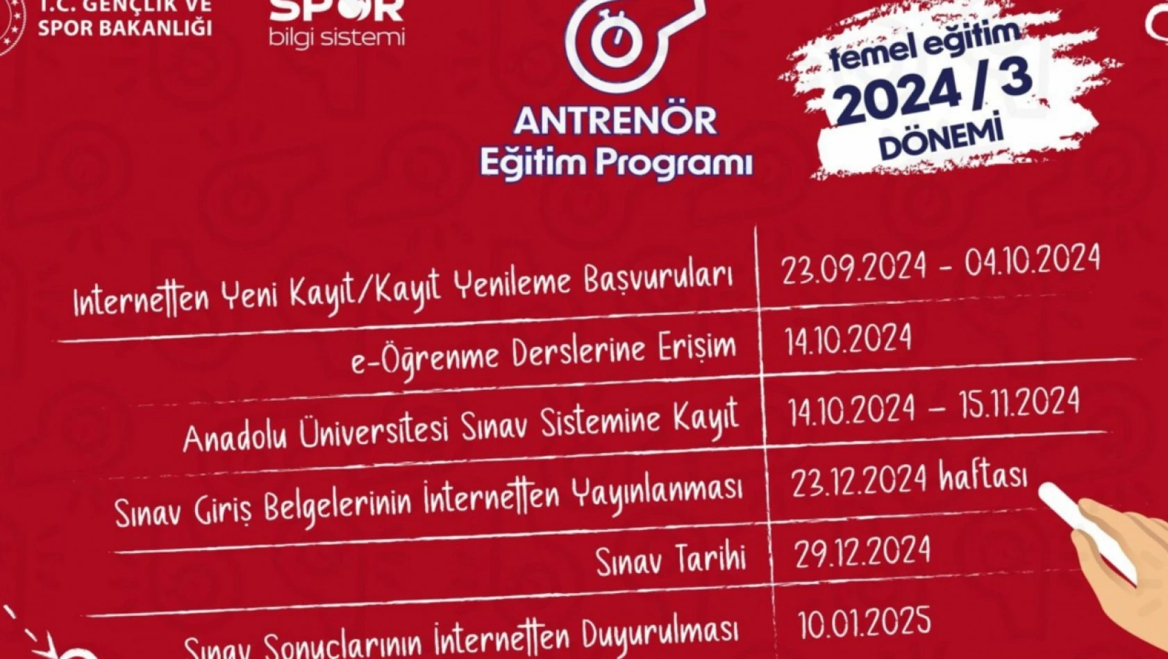 TVF'den Antrenör Temel Eğitim Sınavı Duyurusu