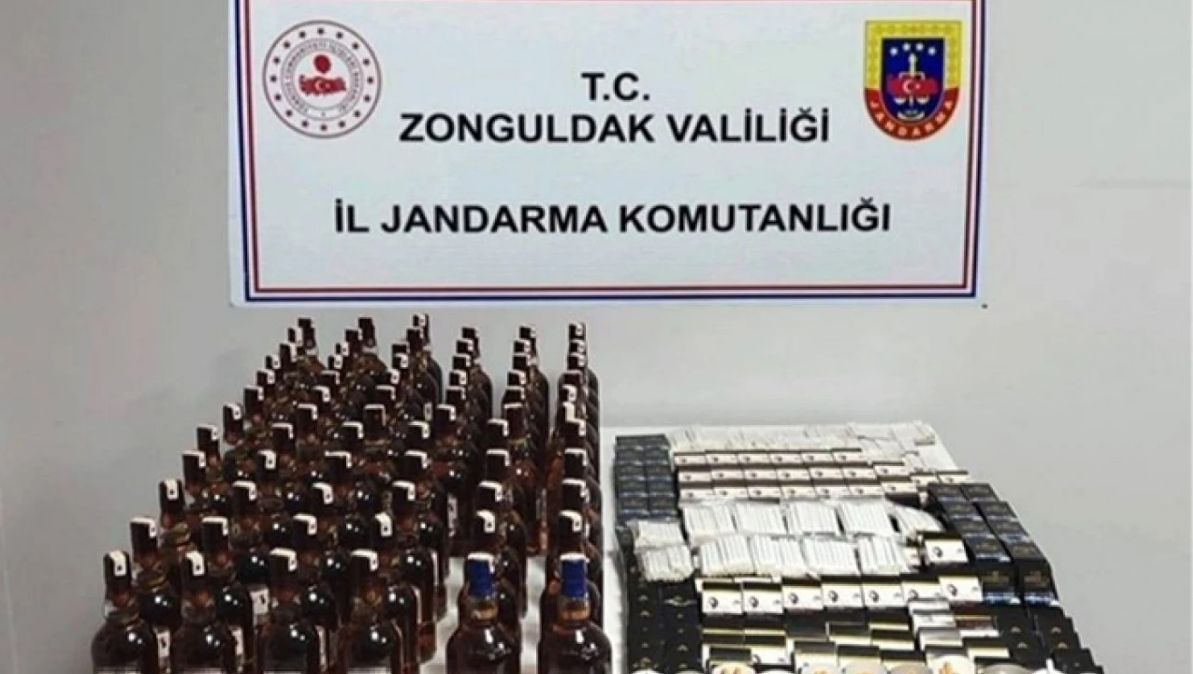 Zonguldak'ta Sahte İçki ve Makaron Ele Geçirildi