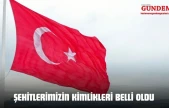 Şehitlerimizin Kimlikleri Belli Oldu