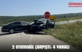 2 Otomobil Çarpıştı: 4 Yaralı