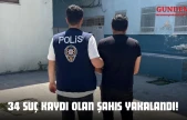 34 Suç Kaydı Olan Şahıs Yakalandı!
