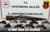 Kastamonu'da 10 Adet Silah Ele Geçirildi