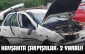 Kavşakta Çarpıştılar: 2 Yaralı!