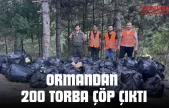 Ormandan 200 Torba Çöp Çıktı