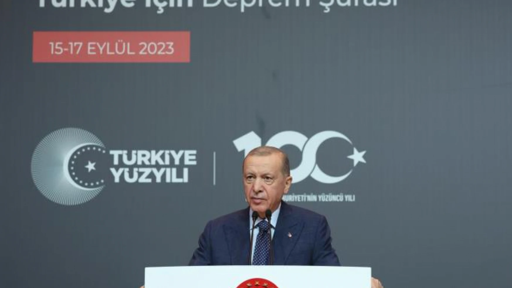 Cumhurbaşkanı Erdoğan'dan deprem telkini