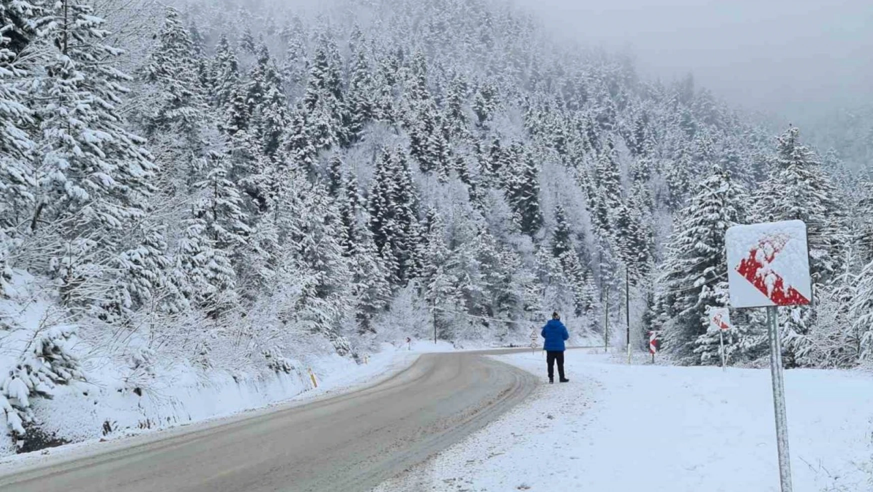 Karabük'ün Yüksek Kesimlerinde Kar Yağışı Etkili Oluyor