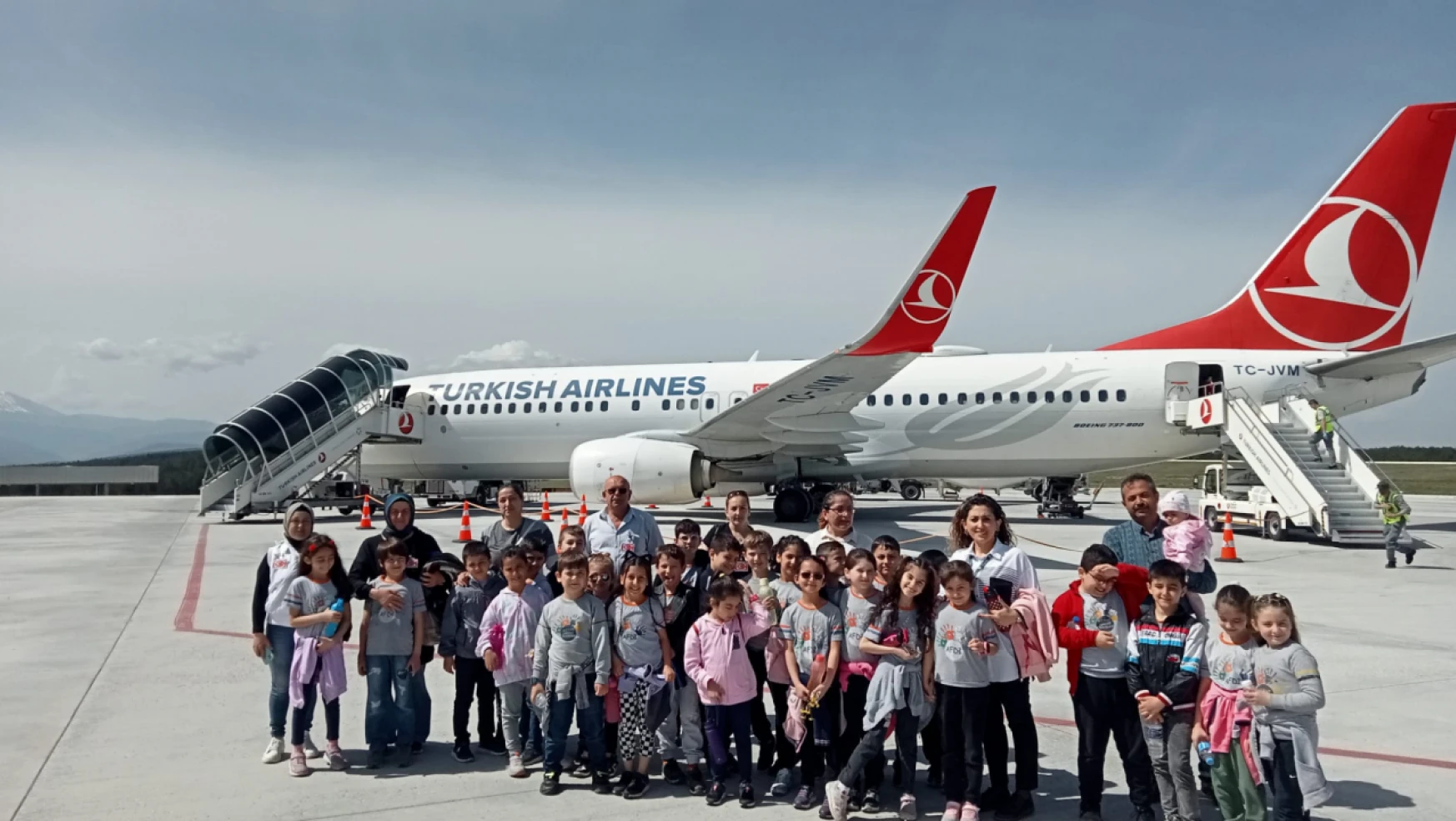 Kastamonu'da öğrencilerin uçak mutluluğu