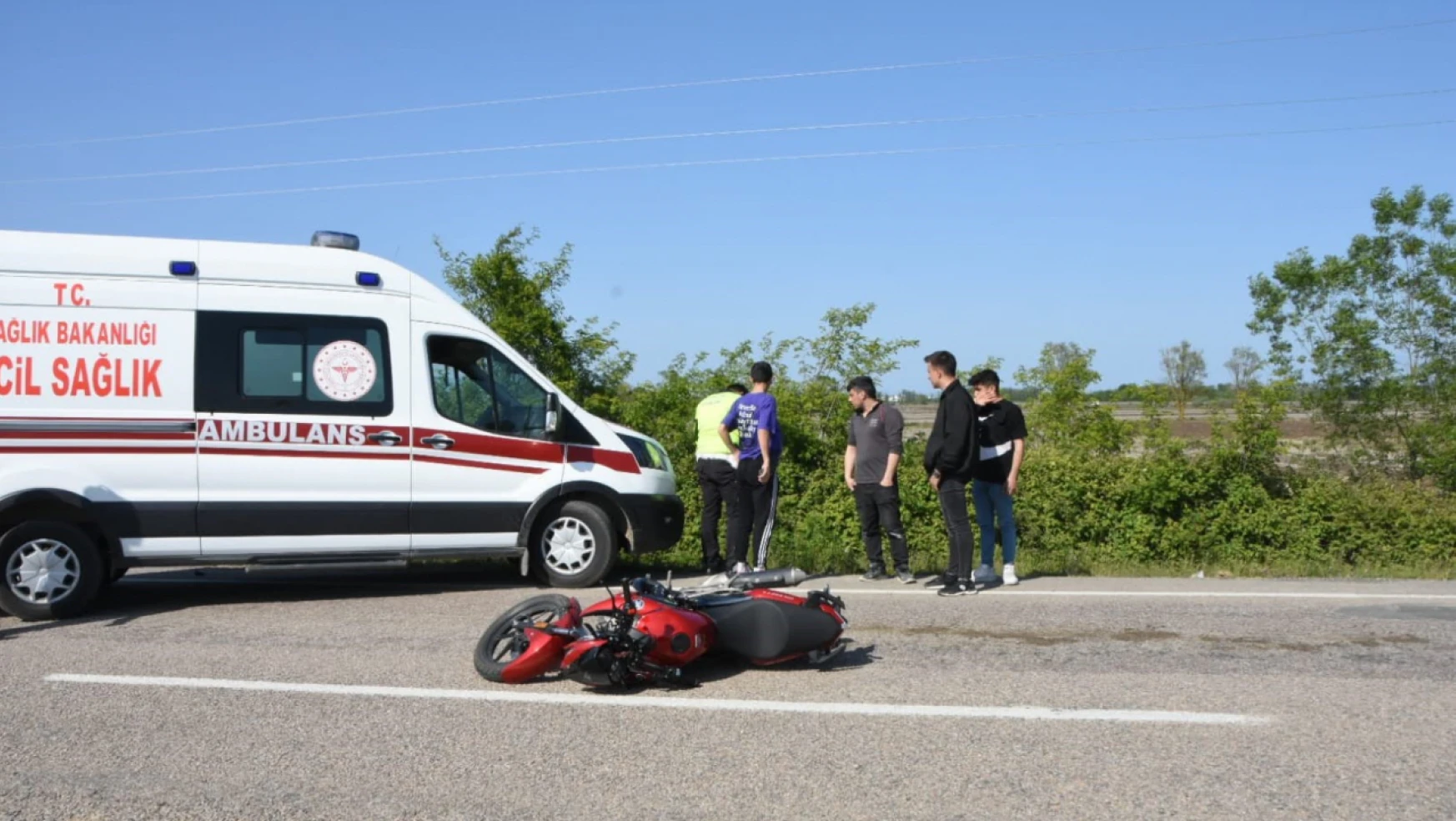 Sinop'ta motosiklet kazası: 2 yaralı