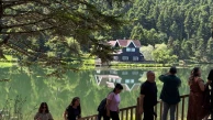 Bolu'daki Doğa Harikası Manzaraya Ziyaretçi Akını