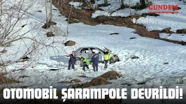 Otomobil Şarampole Devrildi: 2 Yaralı