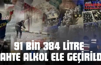91 Bin 384 Litre Sahte Alkol Ele Geçirildi