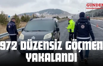 972 Düzensiz Göçmen Yakalandı