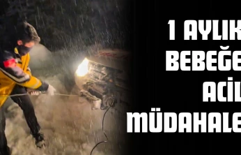 Azdavay'da 1 Aylık Bebeğe Acil Müdahale