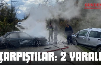 Çarpıştılar: 2 Yaralı