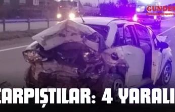 Çarpıştılar: 4 Yaralı!