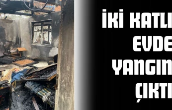 İki Katlı Evde Yangın Çıktı