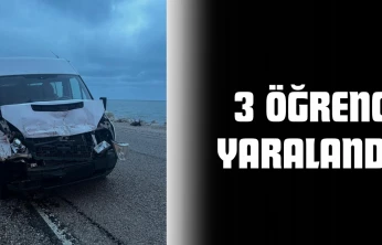 Kamyona Çarpan Servis Aracındaki 3 Öğrenci Yaralandı