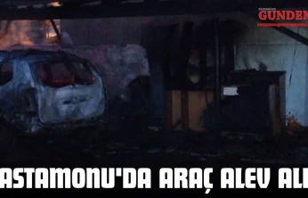 Kastamonu'da Araç Alev Aldı