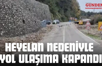 Kastamonu'da Heyelan Nedeniyle Yol Ulaşıma Kapandı