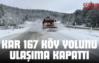 Kastamonu'da Kar 167 Köy Yolunu Ulaşıma Kapattı