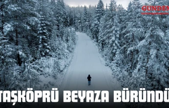 Taşköprü Beyaza Büründü