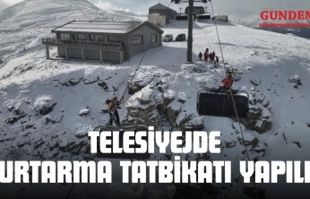 Telesiyejde Kurtarma Tatbikatı Yapıldı