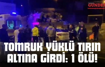 Tomruk Yüklü Tırın Altına Girdi: 1 Ölü!