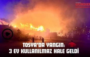 Tosya'da Yangın: 3 Ev Kullanılmaz Hale Geldi