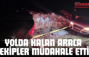 Yolda Kalan Araca Ekipler Müdahale Etti