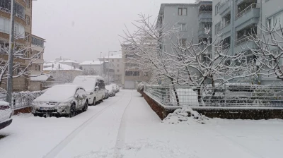 Cide'de Kar Yağışı Etkili Oldu