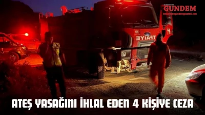 Kastamonu'da Ateş Yasağını İhlal Eden 4 Kişiye Ceza