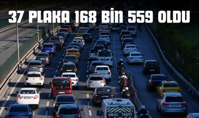 37 Plaka 168 Bin 559 Oldu