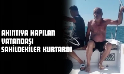 Akıntıya Kapılan Vatandaşı Sahildekiler Kurtardı