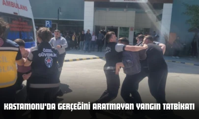 Kastamonu'da Gerçeğini Aratmayan Yangın Tatbikatı