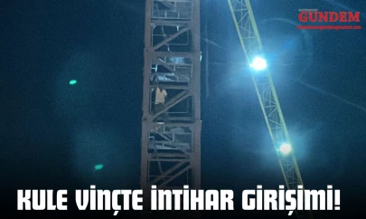 Kastamonu'da Kule Vinçte İntihar Girişimi!