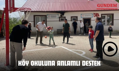 Köy Okuluna Anlamlı Destek