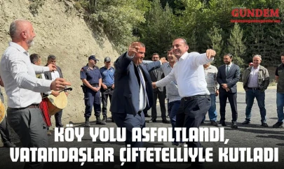 Köy Yolu Asfaltlandı, Vatandaşlar Çiftetelliyle Kutladı