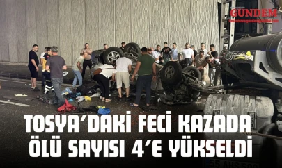 Tosya'daki Feci Kazada Ölü Sayısı 4'e Yükseldi