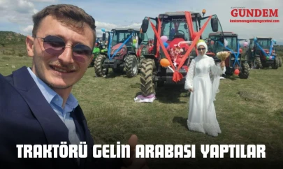 Traktörü Gelin Arabası Yaptılar